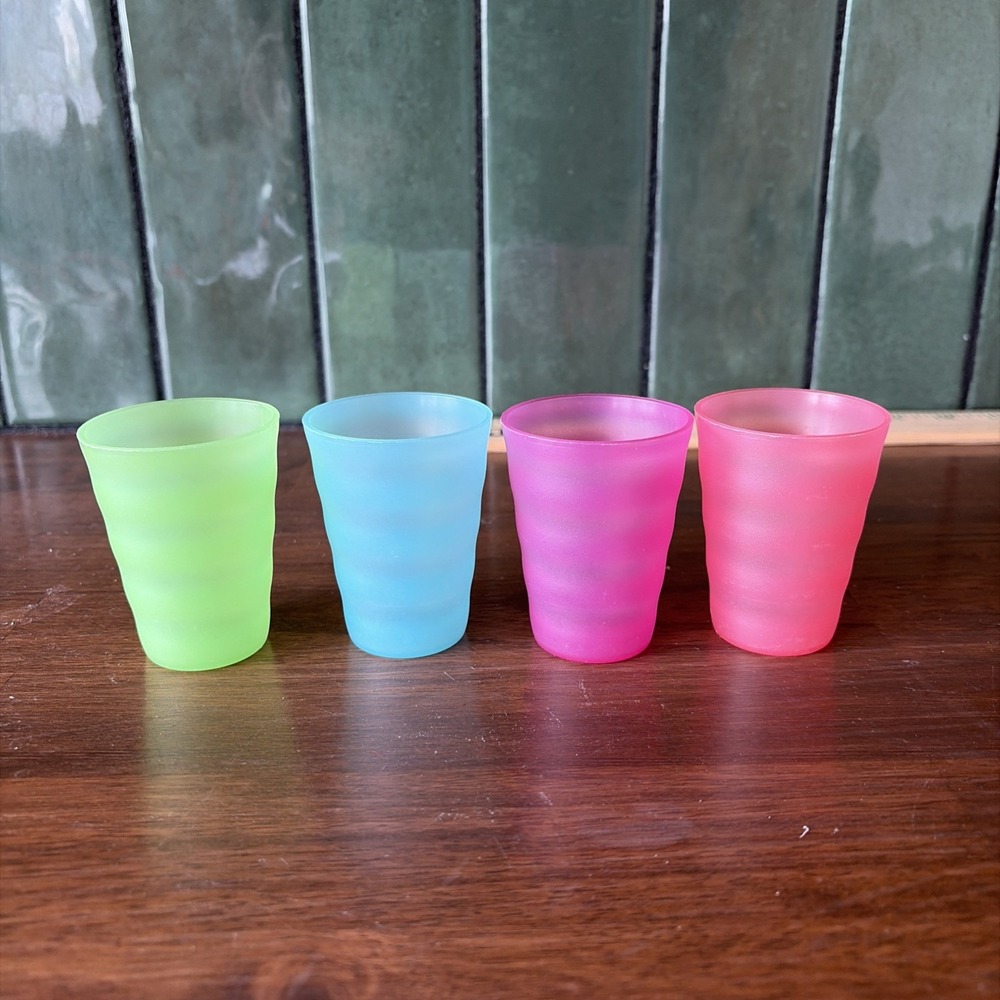 VTG Tupperware Mini Tumblers 72ml 4080A Series Set Of 4
